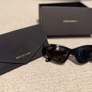 Dolce & Gabbana Black Cat-Eye Sunglasses